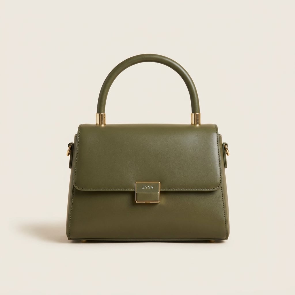 Olivgrüne Schultertasche Damen | ZYVA Olive Icon