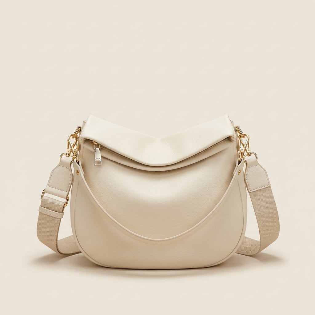 Creme Damen Handtasche | ZYVA Signature Bag