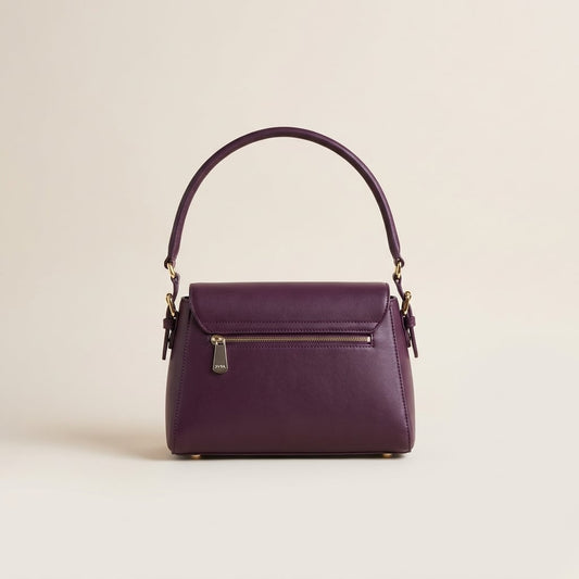 Pflaumenfarbene Schultertasche Damen | ZYVA Plum Icon
