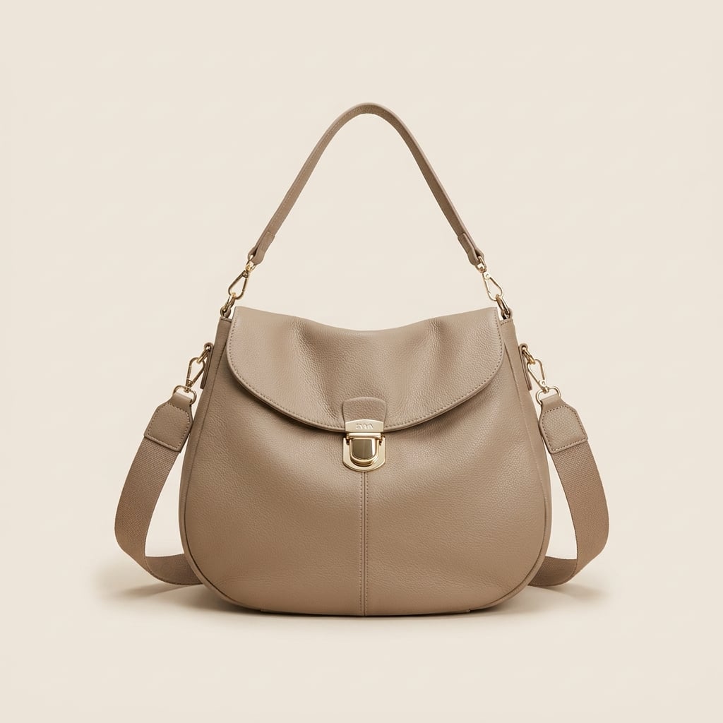 Taupe Damen Handtasche | ZYVA Signature Bag