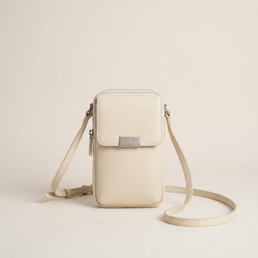 Creme Crossbody Tasche Damen | ZYVA Essence