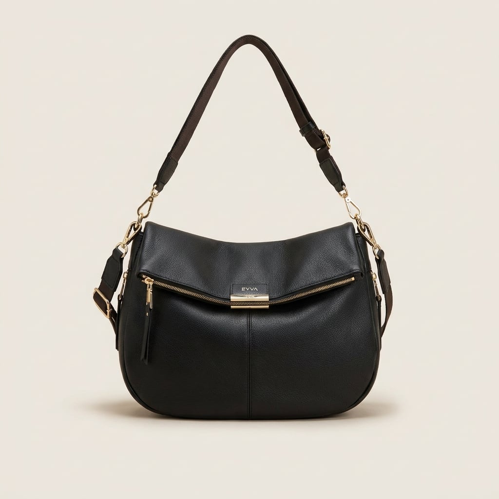 Schwarze Damen Handtasche | ZYVA Signature Bag