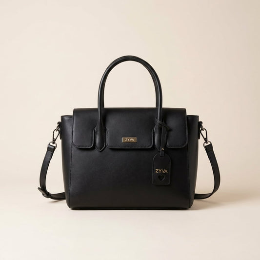 Schwarze Business Handtasche | ZYVA Boss Bag
