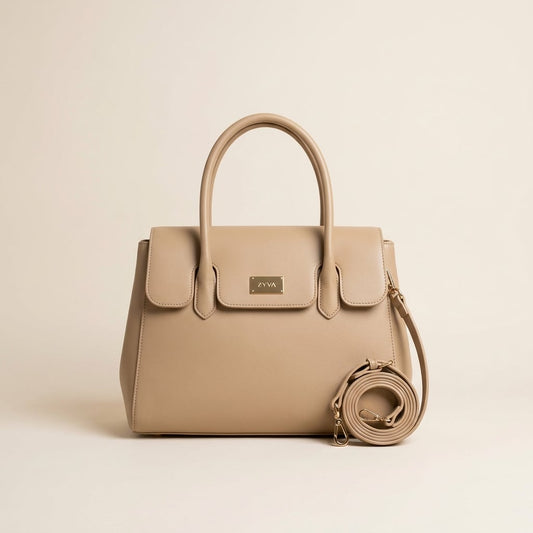 Beige Business Handtasche | ZYVA Boss Bag