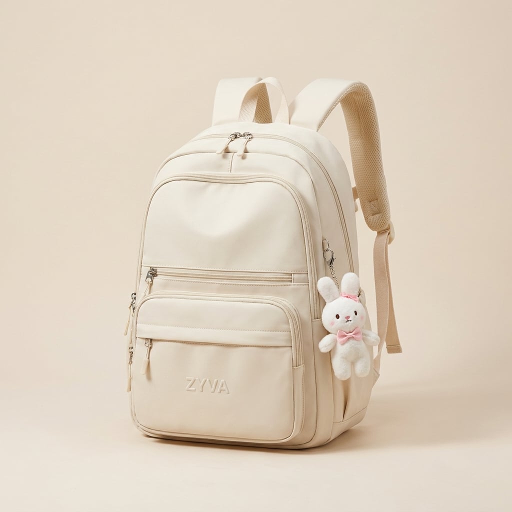 Creme Rucksack | ZYVA Charm Backpack