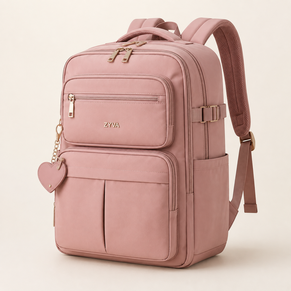 ZYVA Rose Heart – Rosa Schulrucksack – ZYVA Produktbild