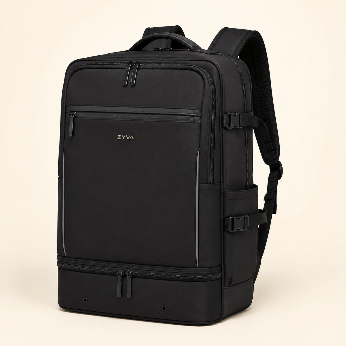 ZYVA Tokyo Pro – Schwarzer XL Schulrucksack – ZYVA Produktbild