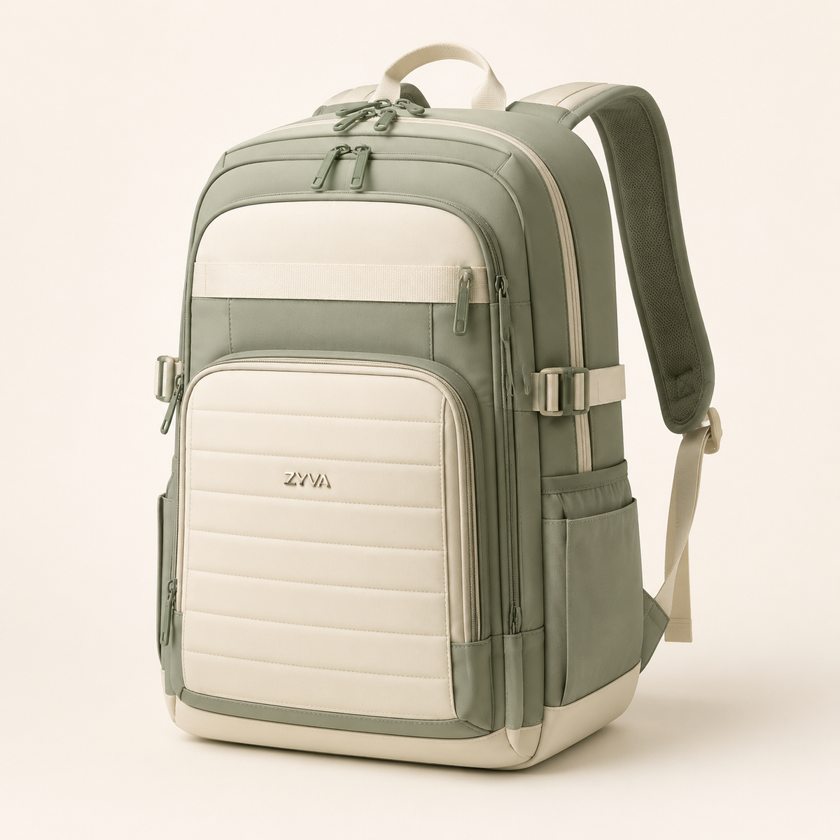 ZYVA Sage Cream – Grüner Schulrucksack – ZYVA Produktbild