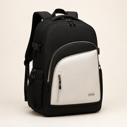 ZYVA Seoul Mono – Schwarz-weißer Schulrucksack – ZYVA Produktbild