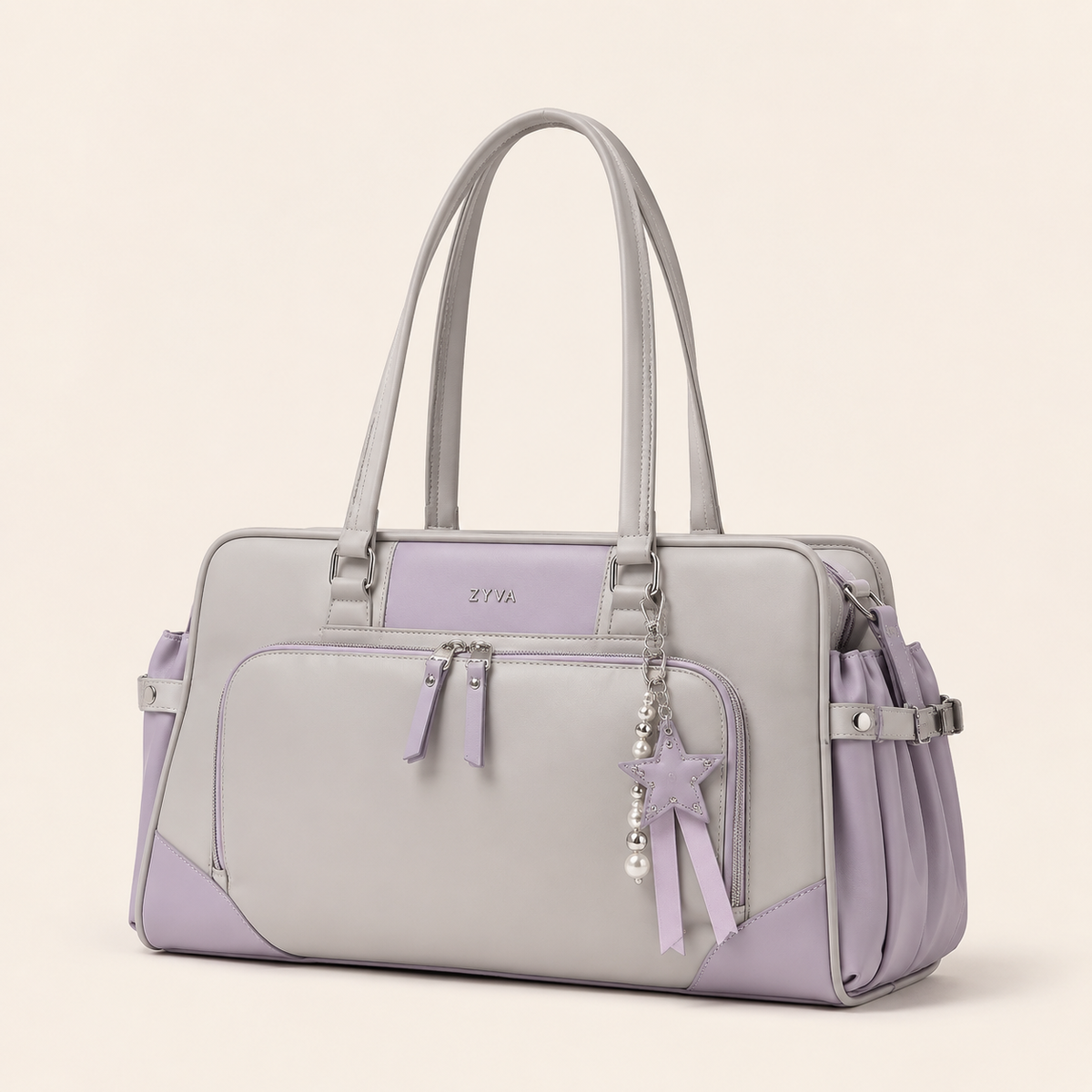 ZYVA Lavender Pearl – Grau-lila Campus-Tasche – ZYVA Produktbild