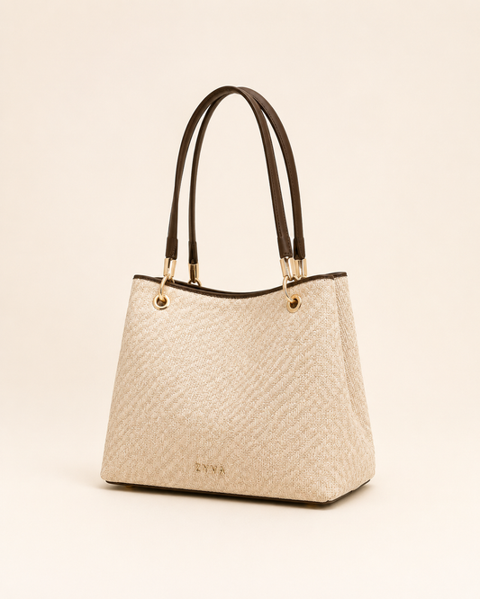 ZYVA Ivory Shoulder Tote – ZYVA Produktbild
