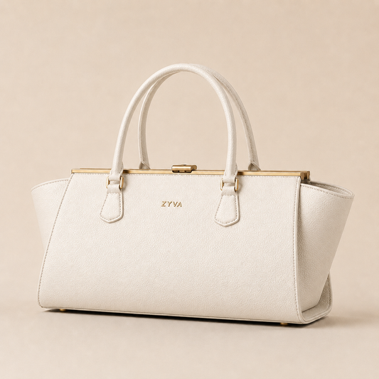 Cremeweiße Damenhandtasche | ZYVA Ivory Wing Bag