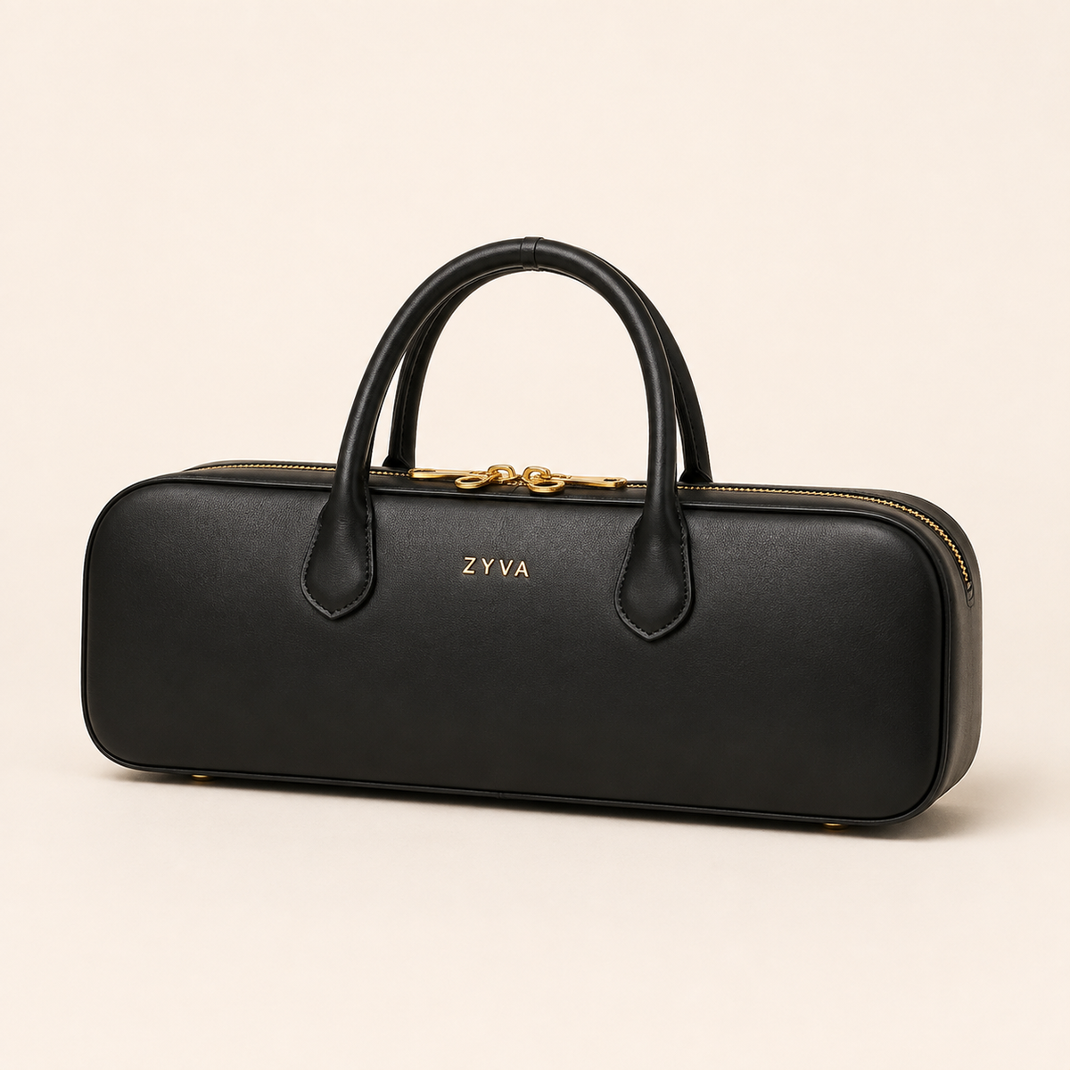 Schwarze Damenhandtasche | ZYVA Noir East-West Bag