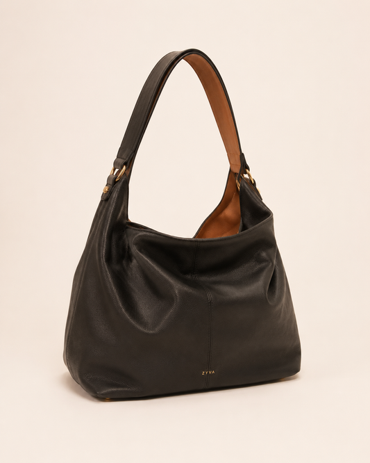 ZYVA Noir Soft Hobo – ZYVA Produktbild
