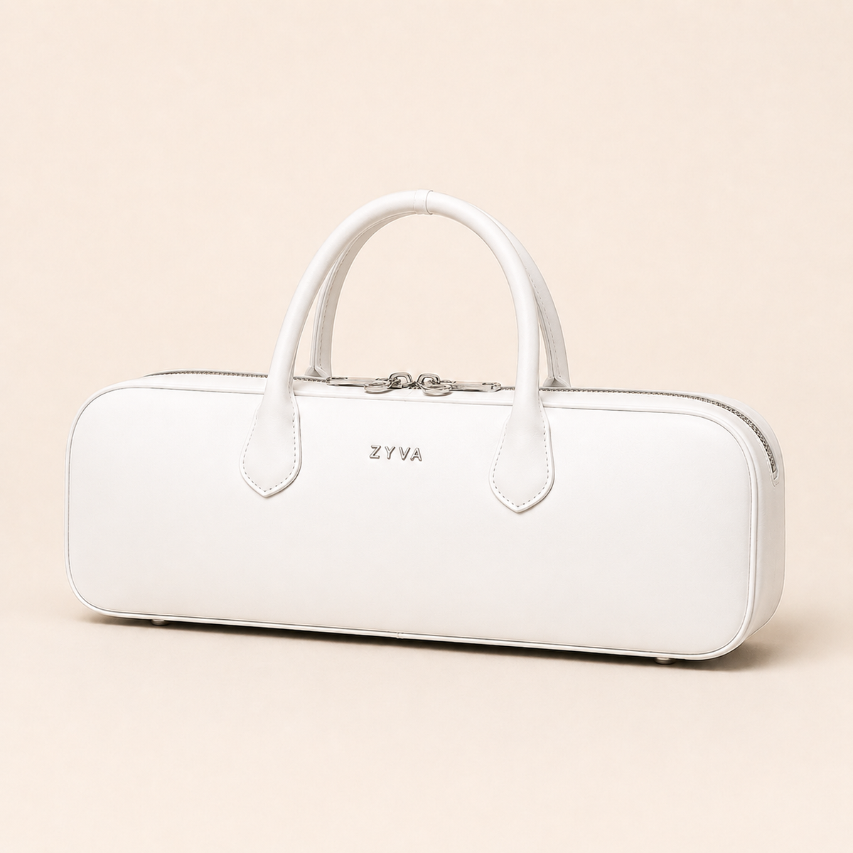 Weiße Damenhandtasche | ZYVA White East-West Bag